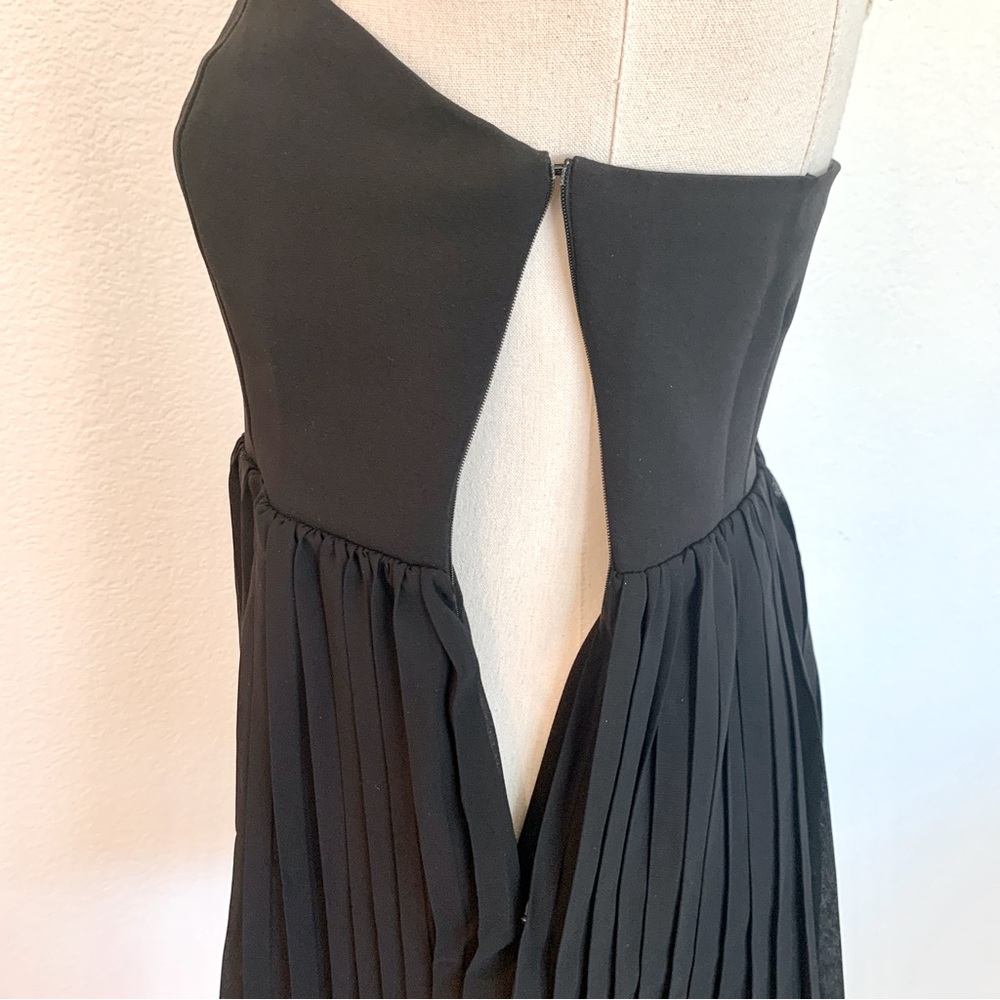 🖤 VICI Justina Strapless Mini Dress Sweetheart Neckline Black Chiffon - Picture 9 of 16